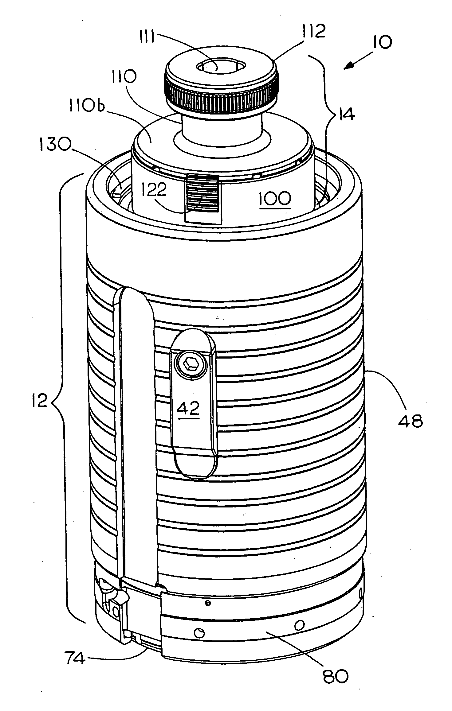 Punch device with adjustment subassembly as retrofit insert or as original equipment