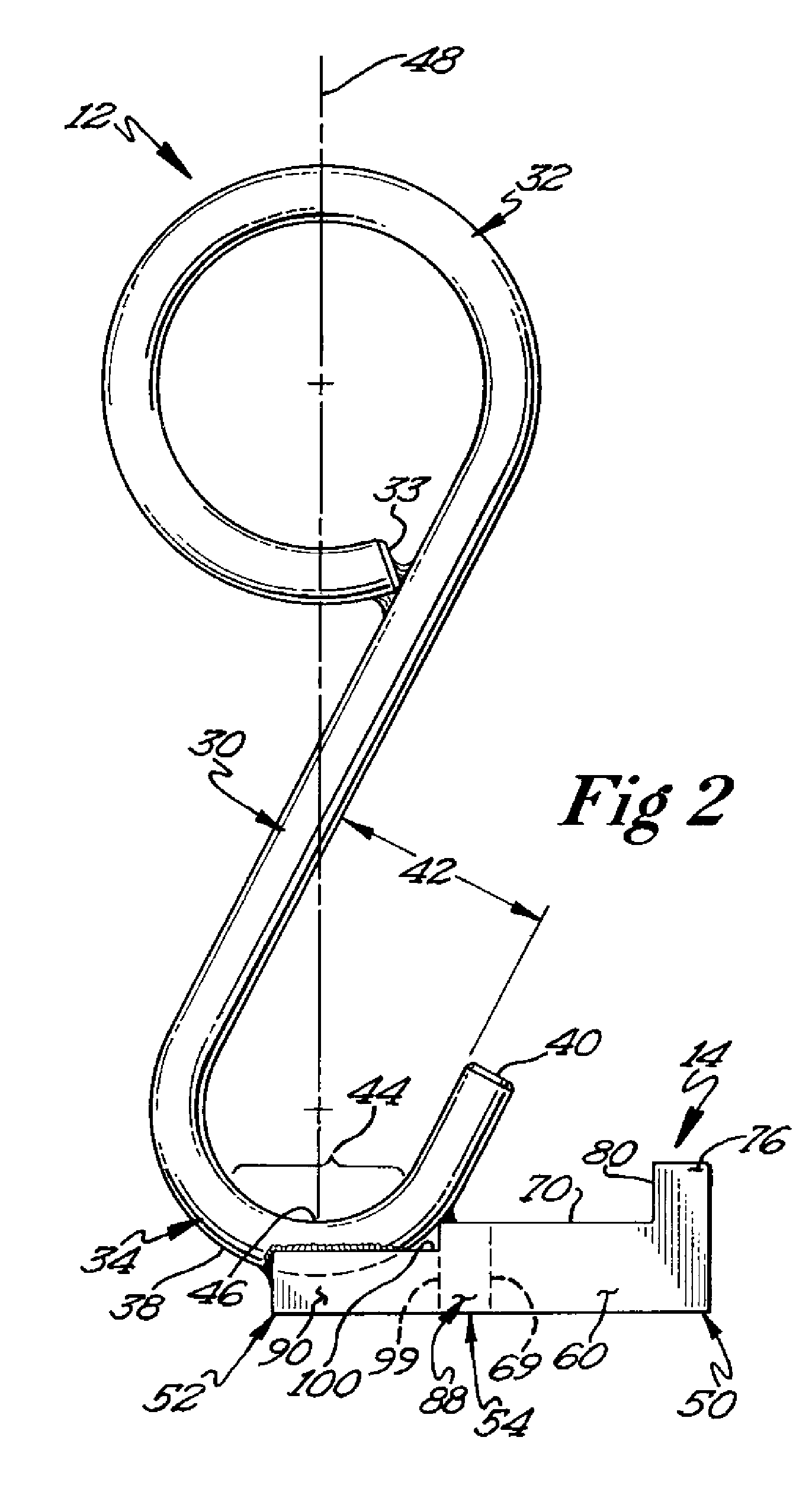 Hook for detection of chain sling failure