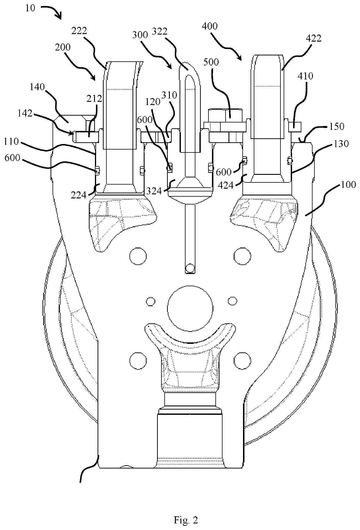 Housing assembly for a turbocharger and method for fixing multiple connections to a housing