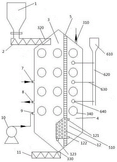 Self-dust-removal type pyrolysis and catalytic cracking reactor