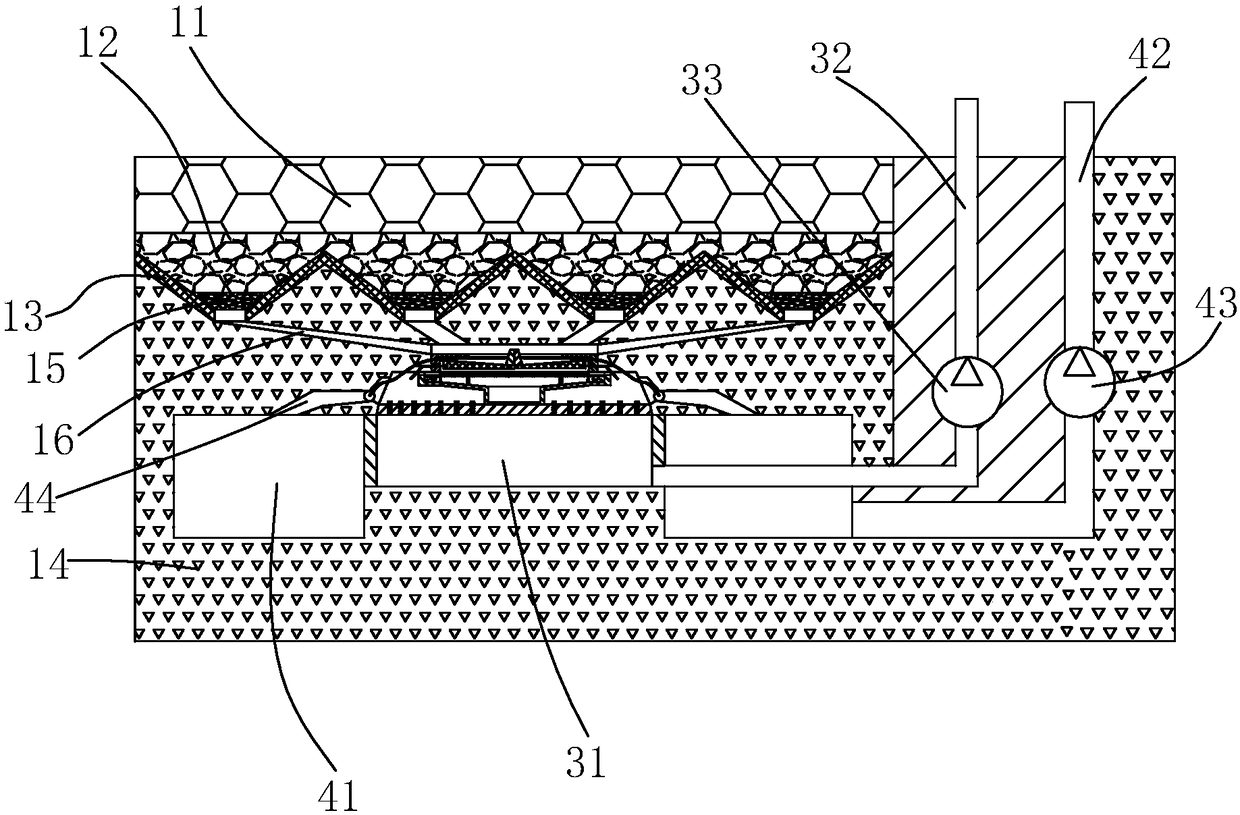 Sponge city construction road rainwater treatment system