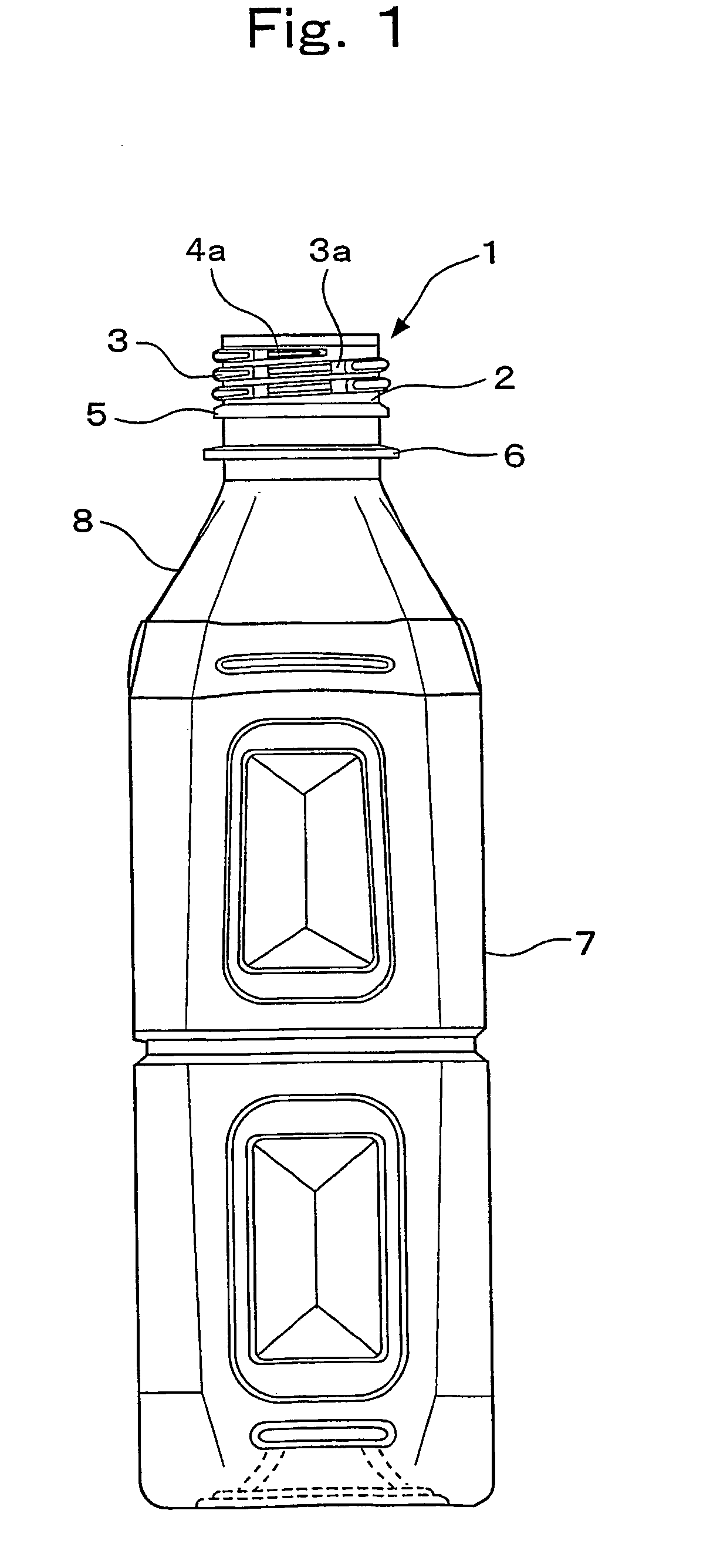 Neck of synthetic resin bottle