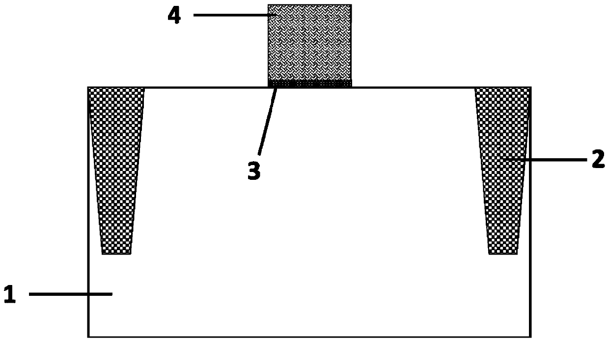 Self-alignment preparation method of drain terminal negative overlapping region of tunneling transistor