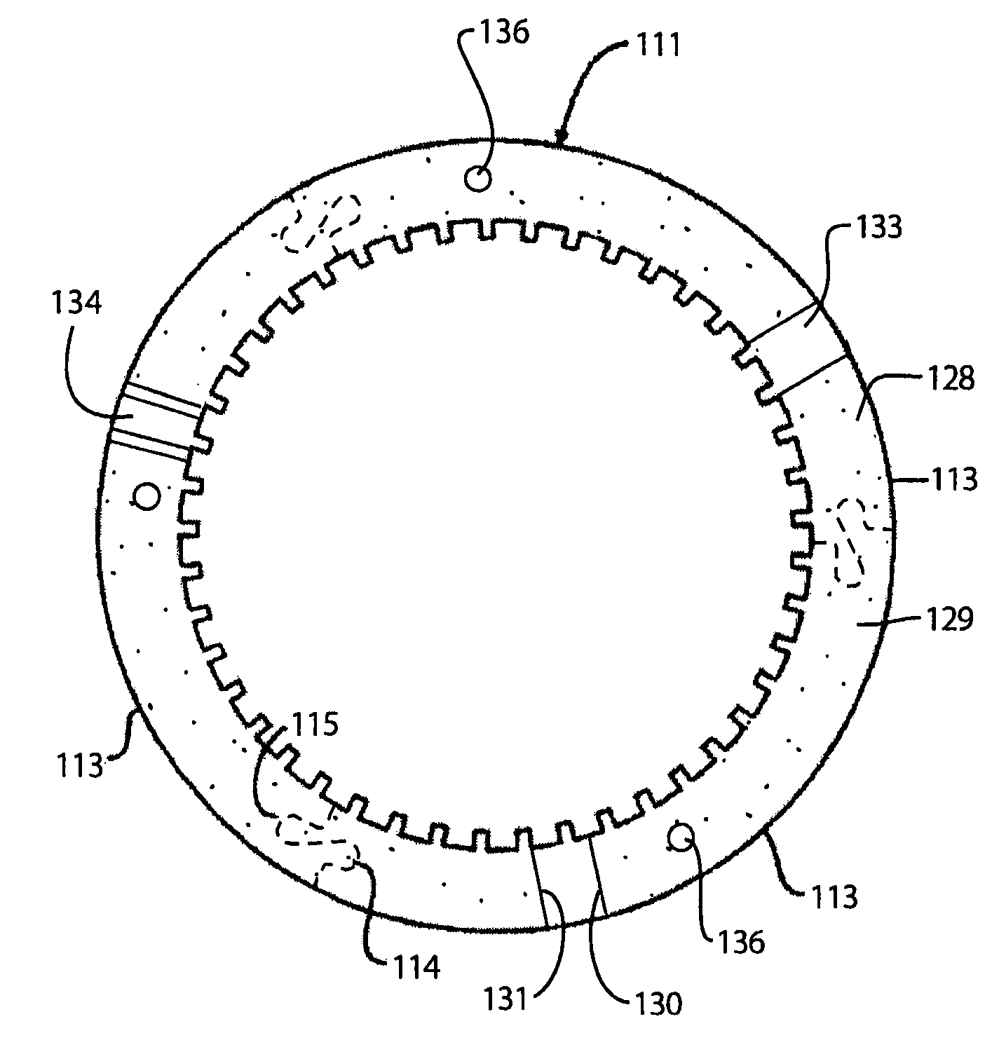 Segmented core plate and friction disc