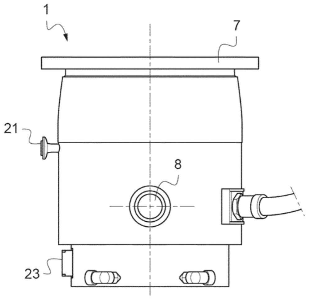 Turbomolecular vacuum pump and purging method