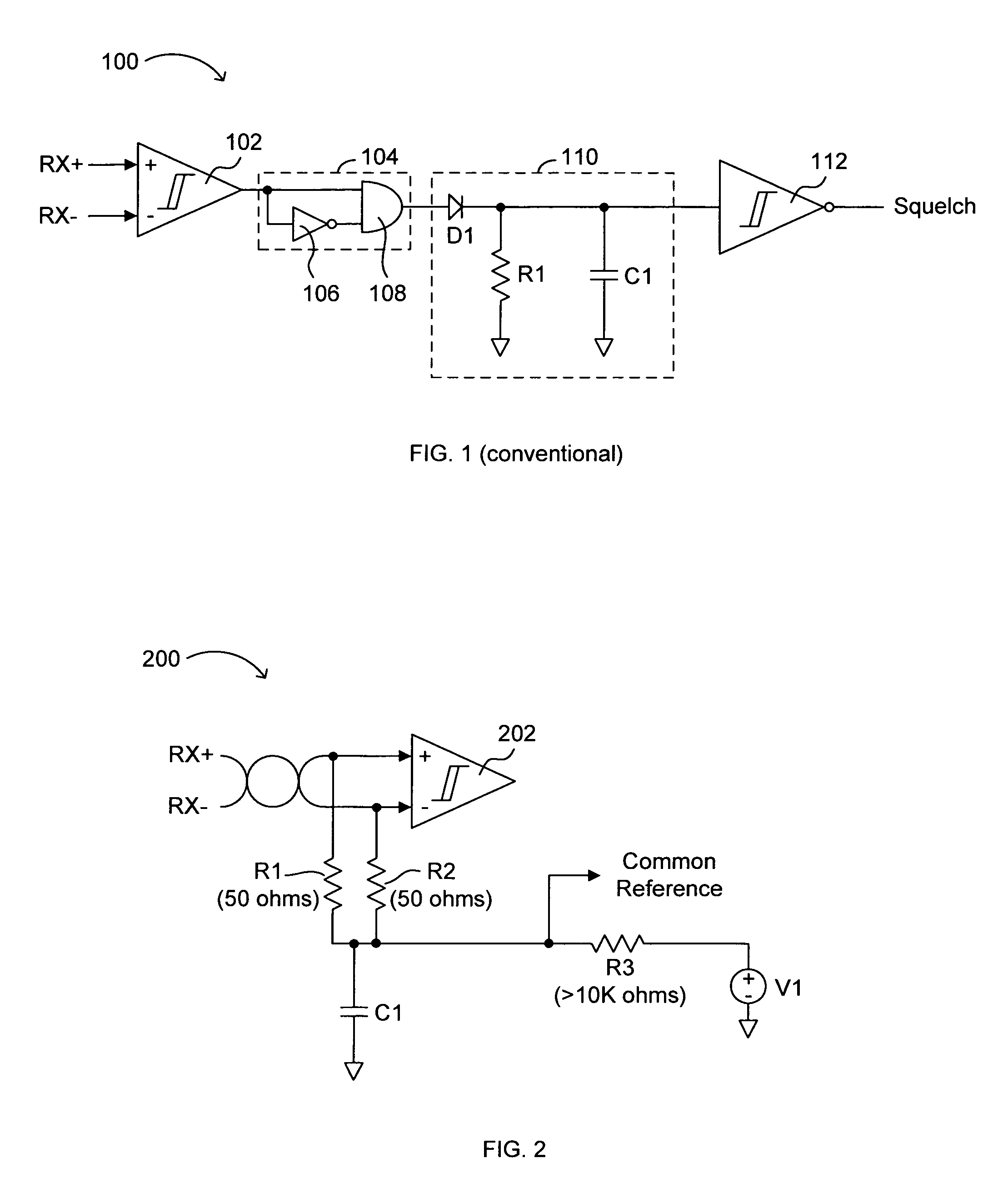 Method and circuit for squelch detection in serial communications