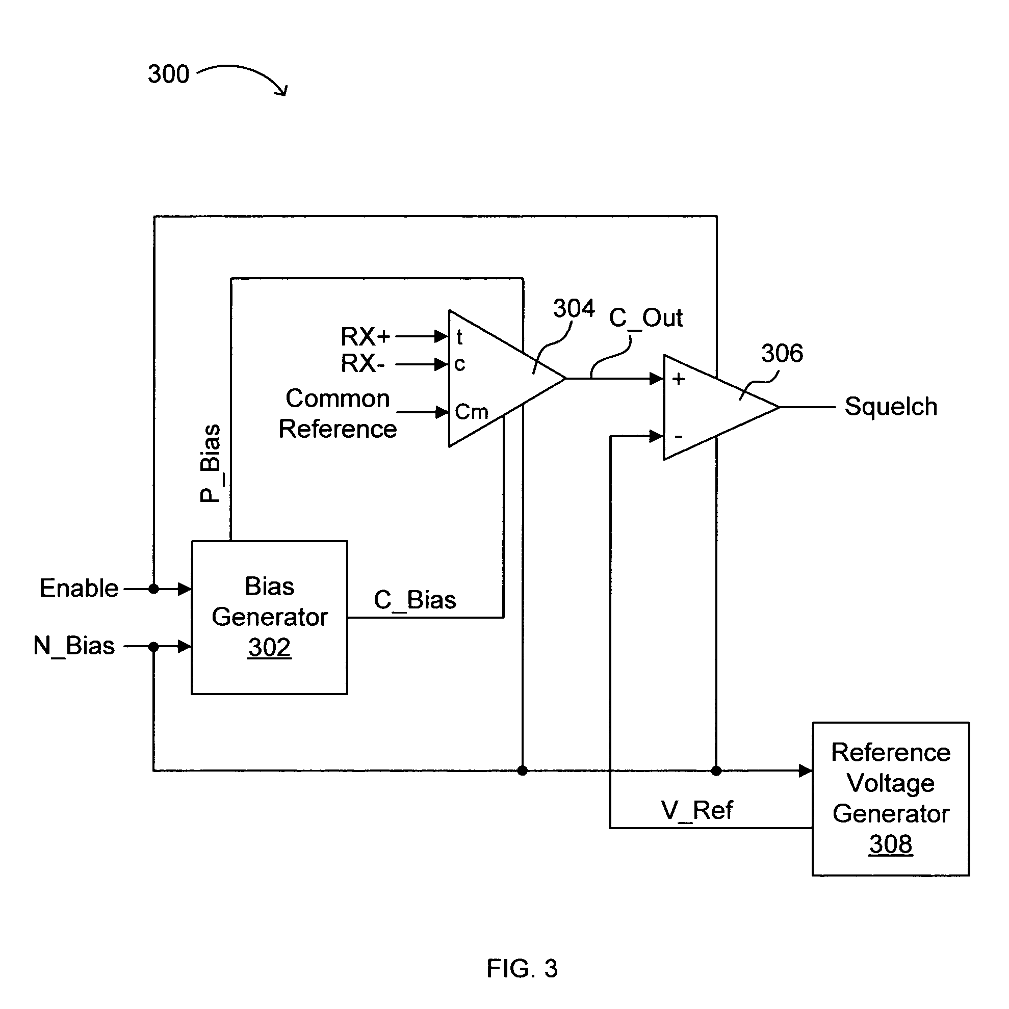 Method and circuit for squelch detection in serial communications