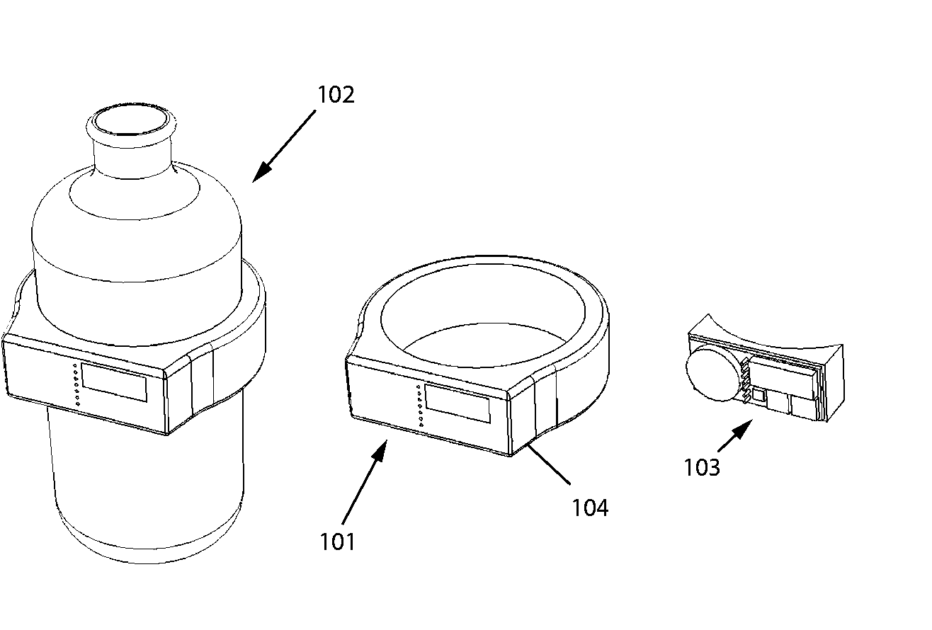 Method and an apparatus for indirect measurement of fluid in a container and communication thereof