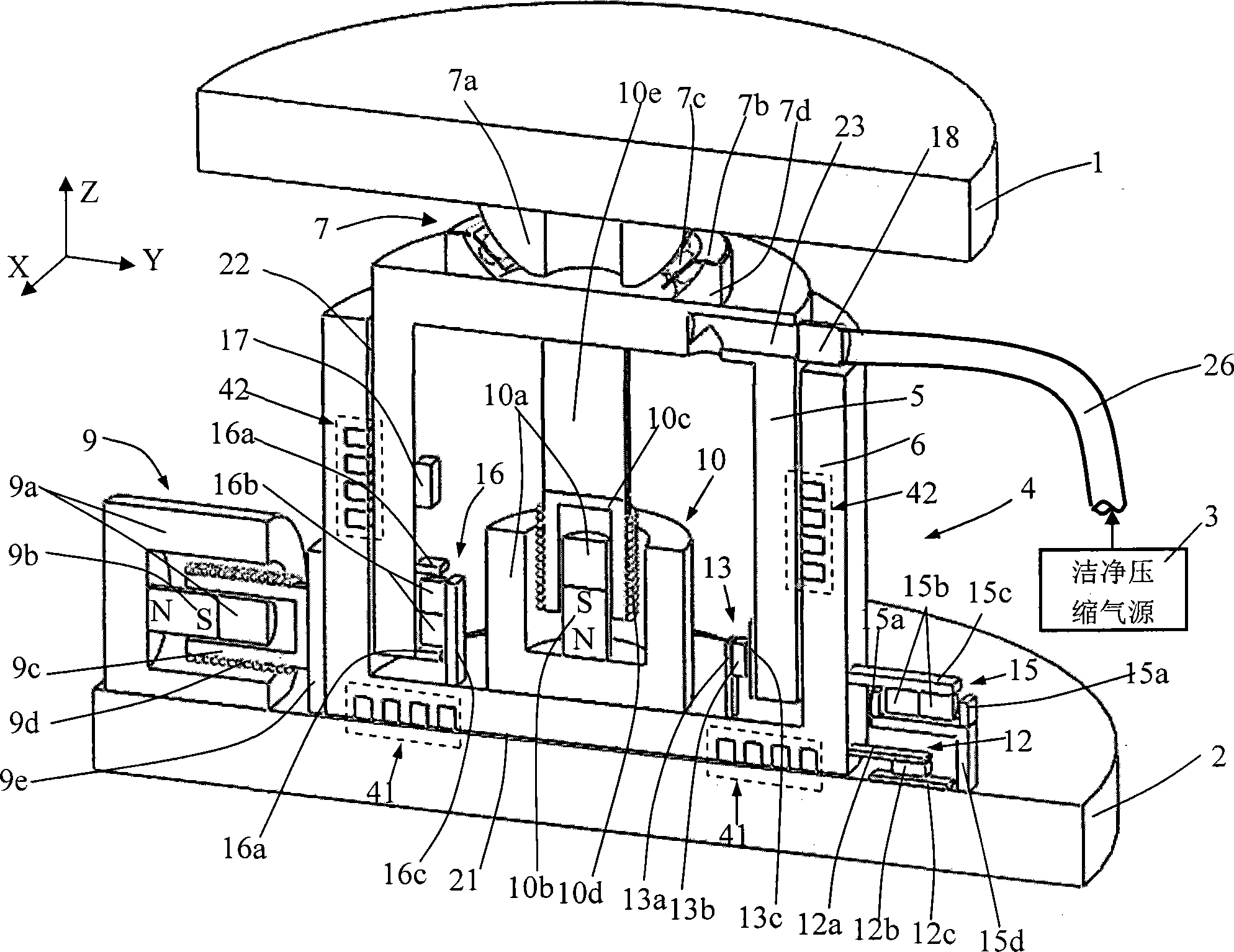 Eddy-current damping zero-stiffness vibration isolator with angular decoupling function by aid of rolling joint bearing