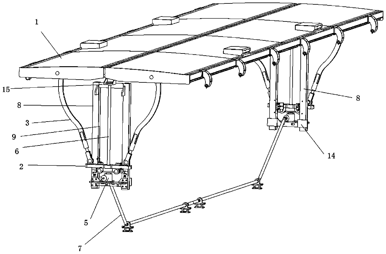 Railway wagon top cover manual opening and closing device and railway wagon