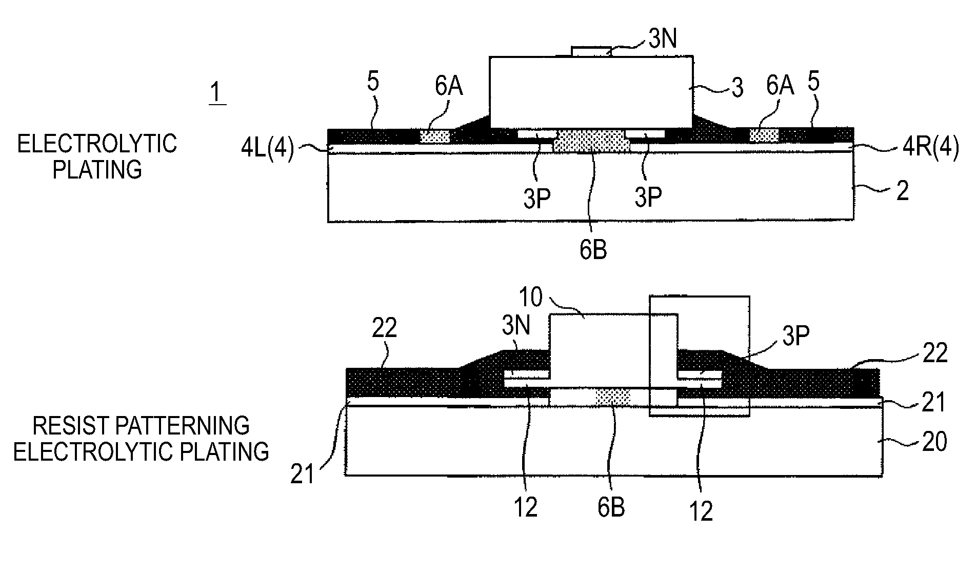 Method of mounting devices in substrate and device-mounting substrate structure thereof