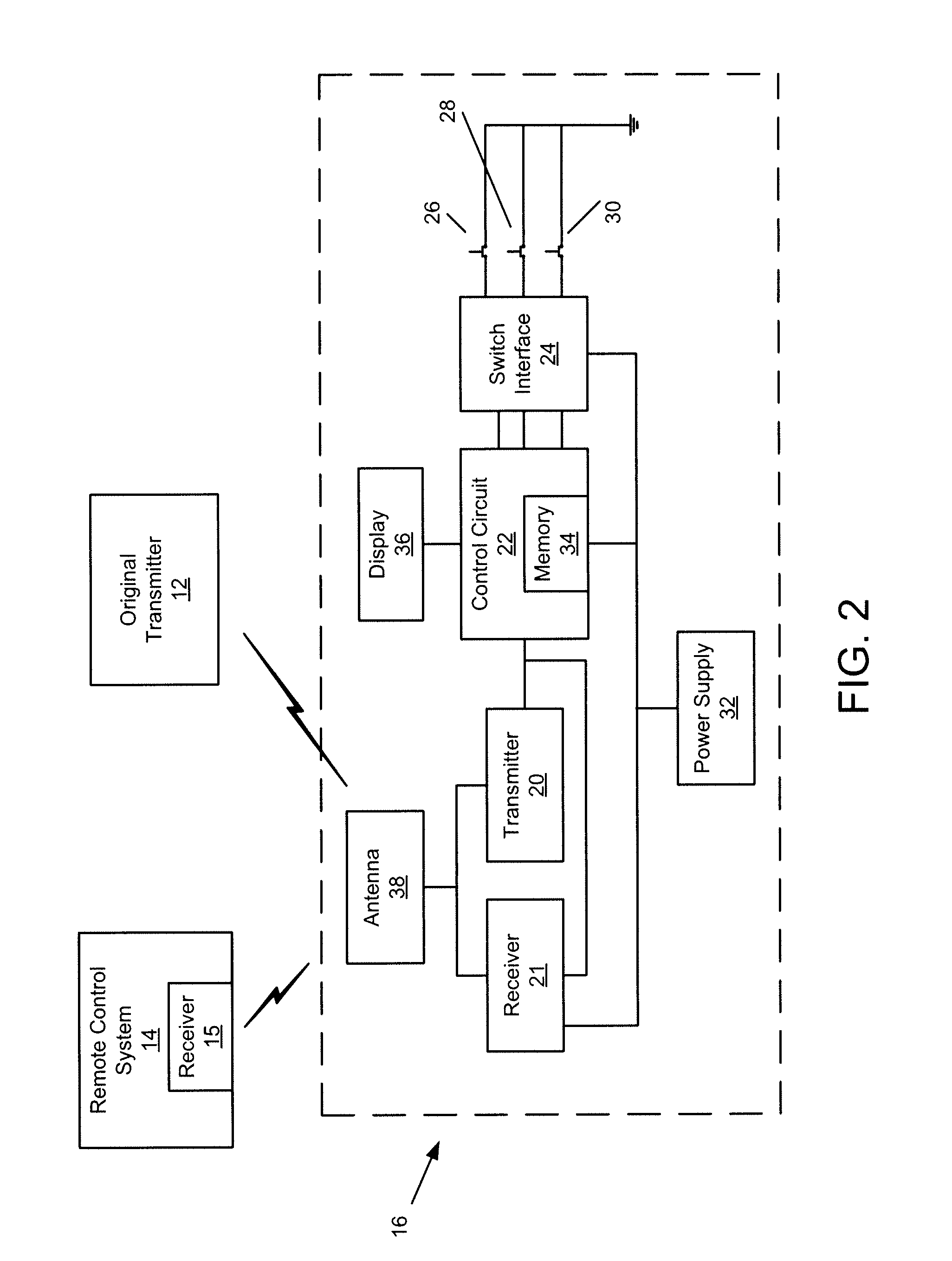 System and method for training a trainable transmitter and a remote control system receiver
