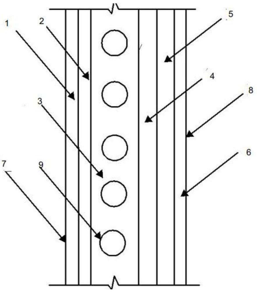 Embedded pipe type wood structure bearing system