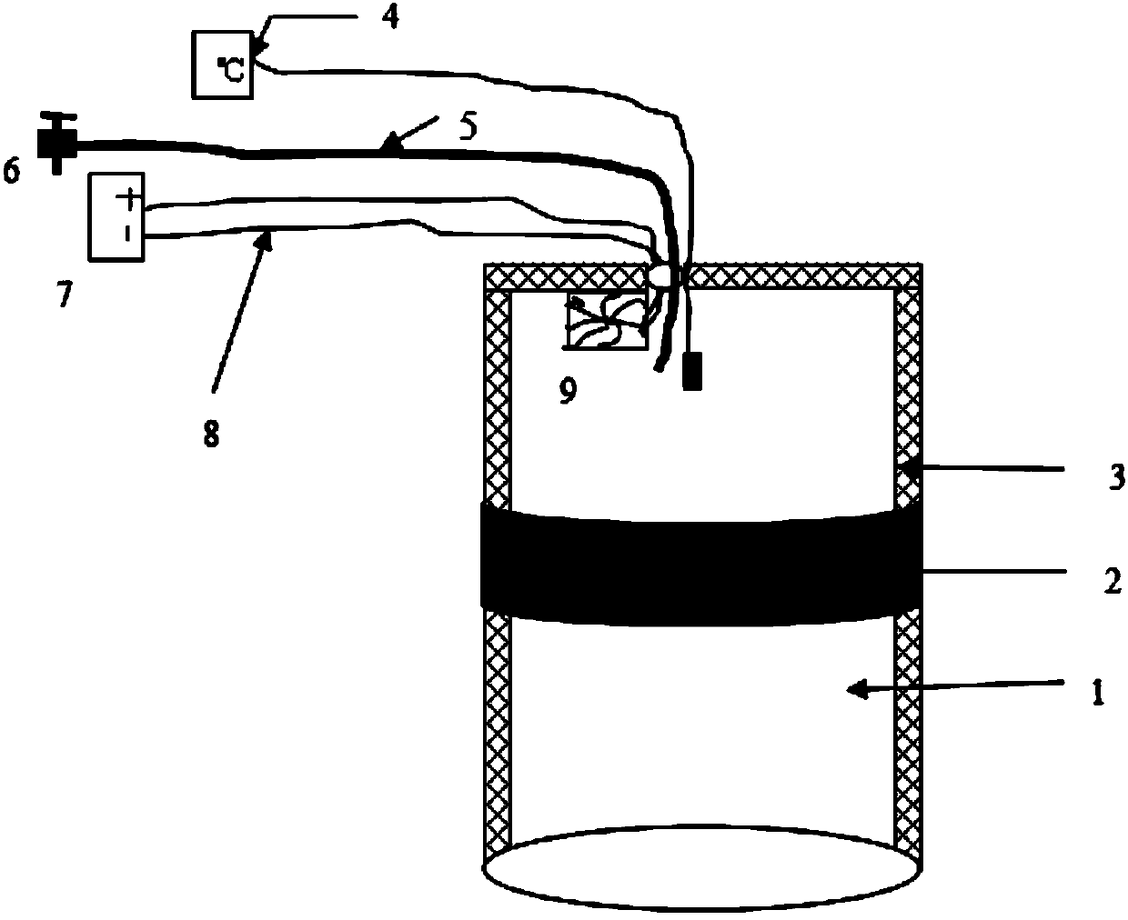 Water-gas interface room temperature gas PVC (polyvinyl chloride) sampling box