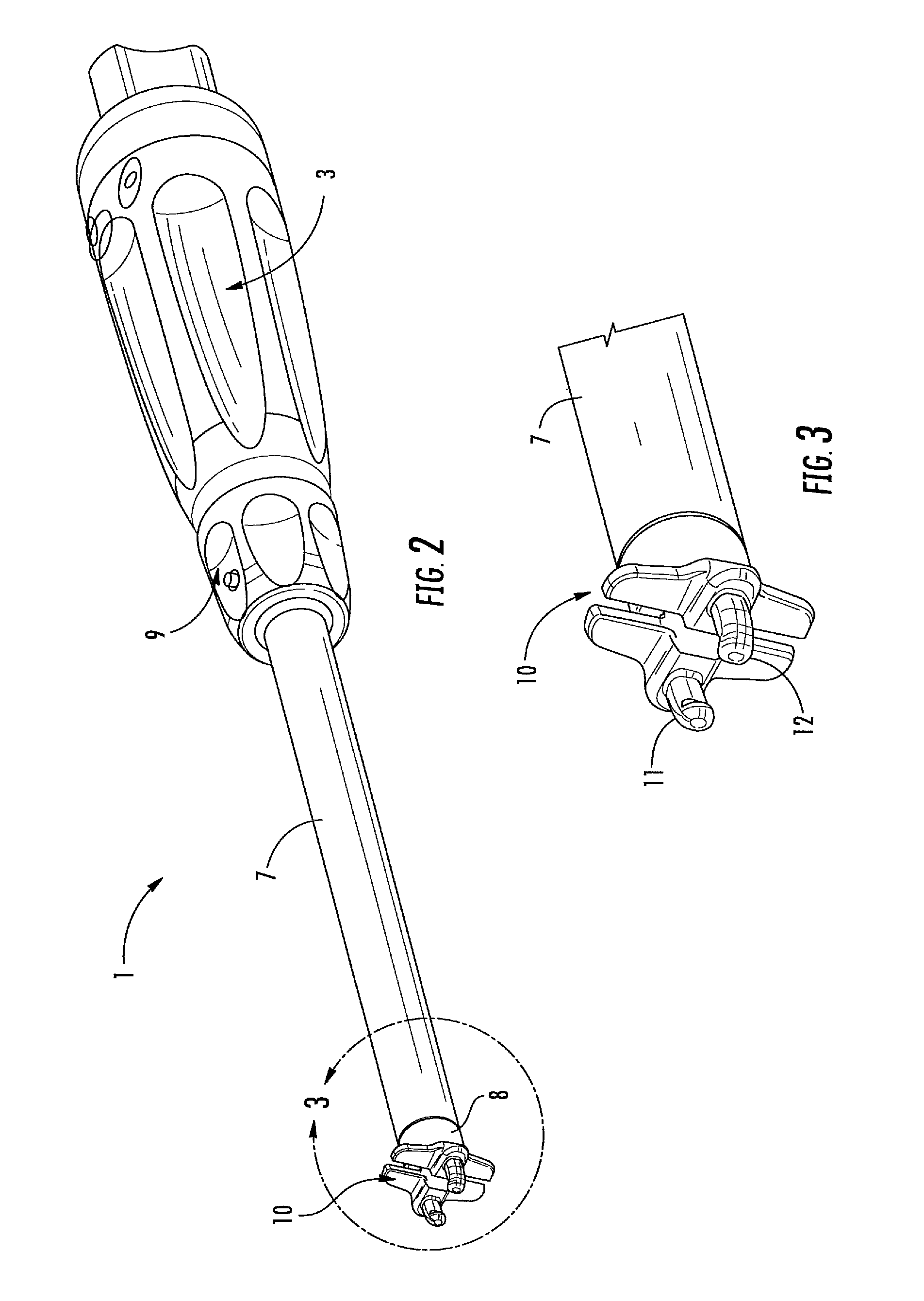 Instrument for positioning an intervertebral implant for the fusion between two vertebral bodies of a vertebral column