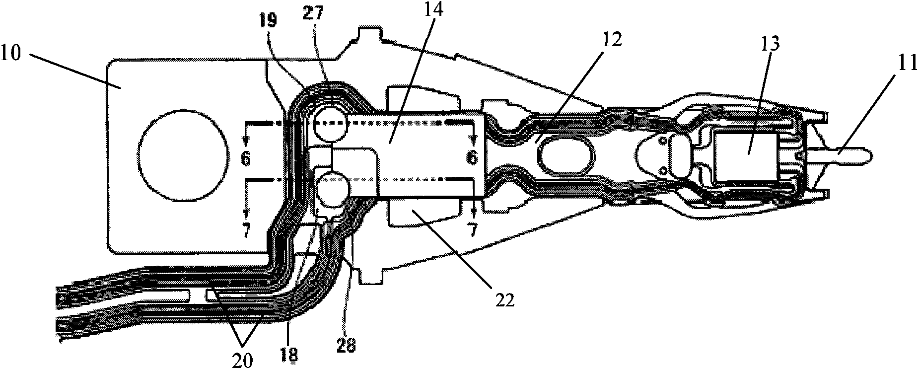 Combination of cantilever part and magnetic head folding sheet with vibrating sensor and manufacturing method thereof