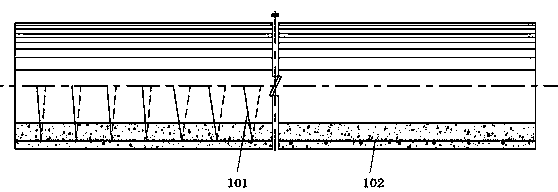 Overloaded ground foundation structure of soft foundation seepage-proofing area and treatment method of overloaded ground foundation structure