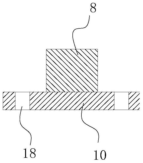 Transposition structure for surface-mounted component