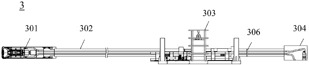 Bottom supporting steel beam threading equipment and method for salvaging sunken ship