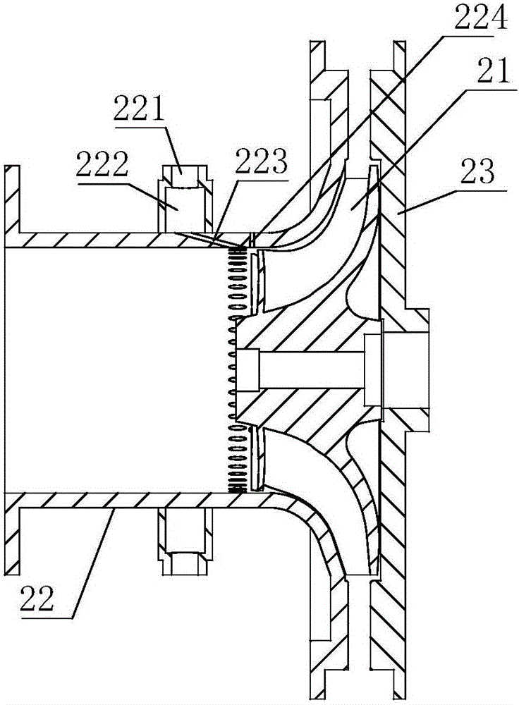 System for suppressing forced vibration of centrifugal impeller and control method for system
