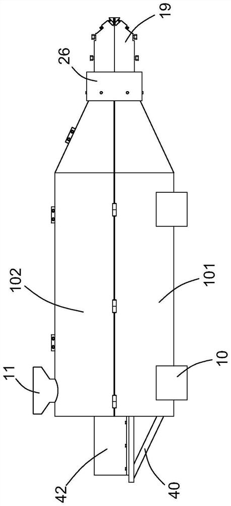 Composite material extrusion die pressing device