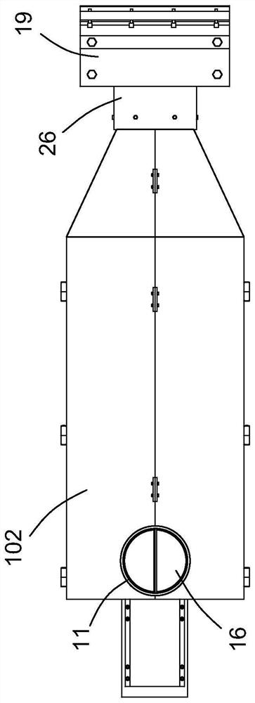 Composite material extrusion die pressing device