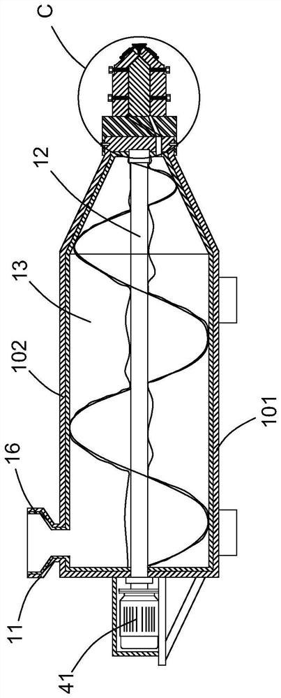 Composite material extrusion die pressing device