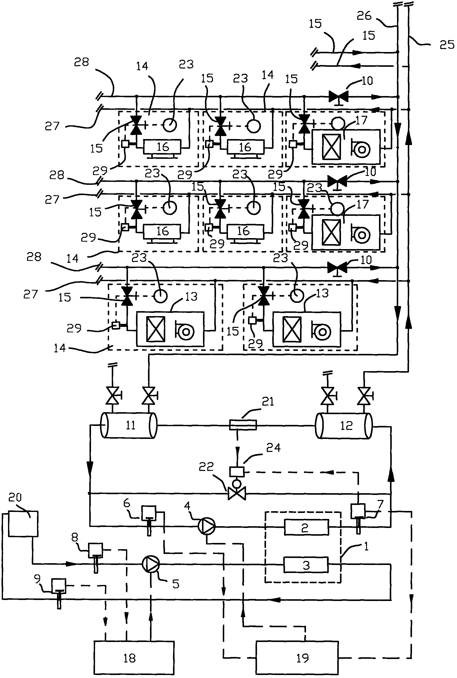 Central air-conditioning system and control method thereof