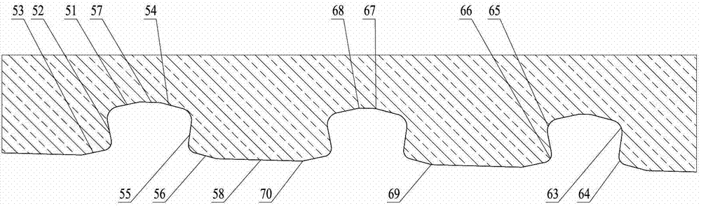 Plane-shoulder planoconic sealing surface variable-tooth-width wedge-type coupling structure and oil well pipe structure