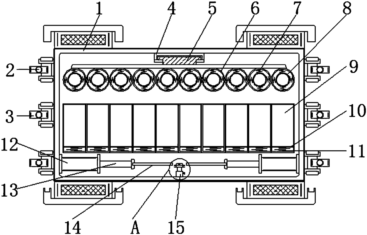 Medical instrument storage device capable of achieving medicine dividing