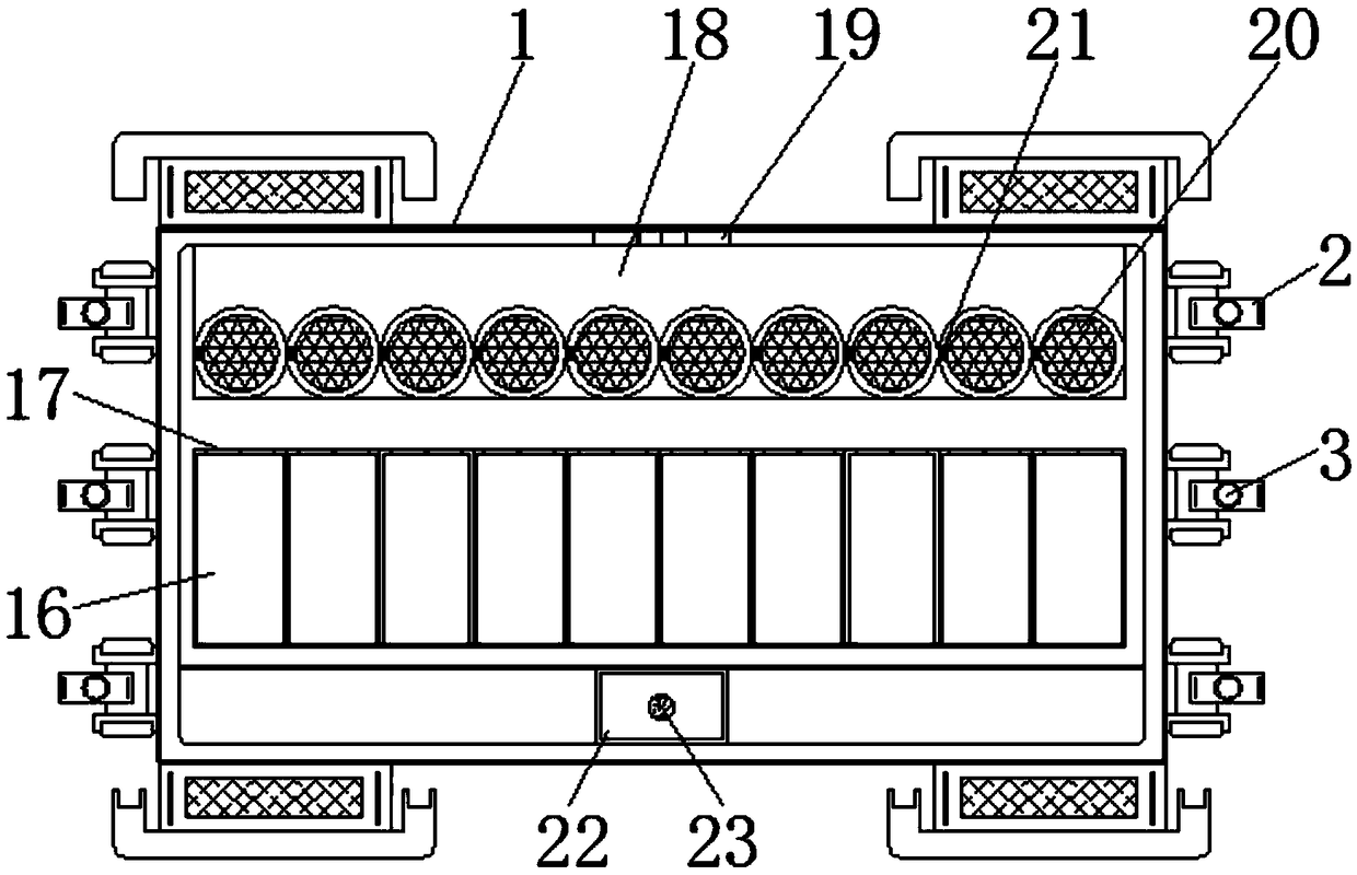 Medical instrument storage device capable of achieving medicine dividing