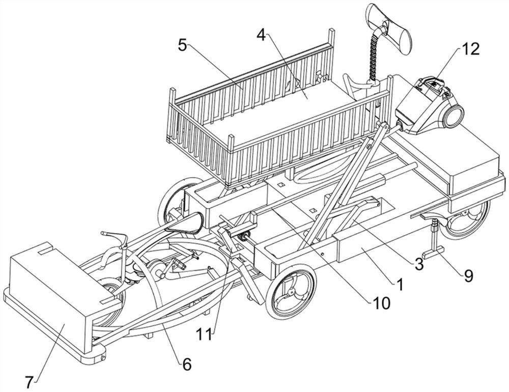 Support structure for building engineering construction and assembled dust falling equipment