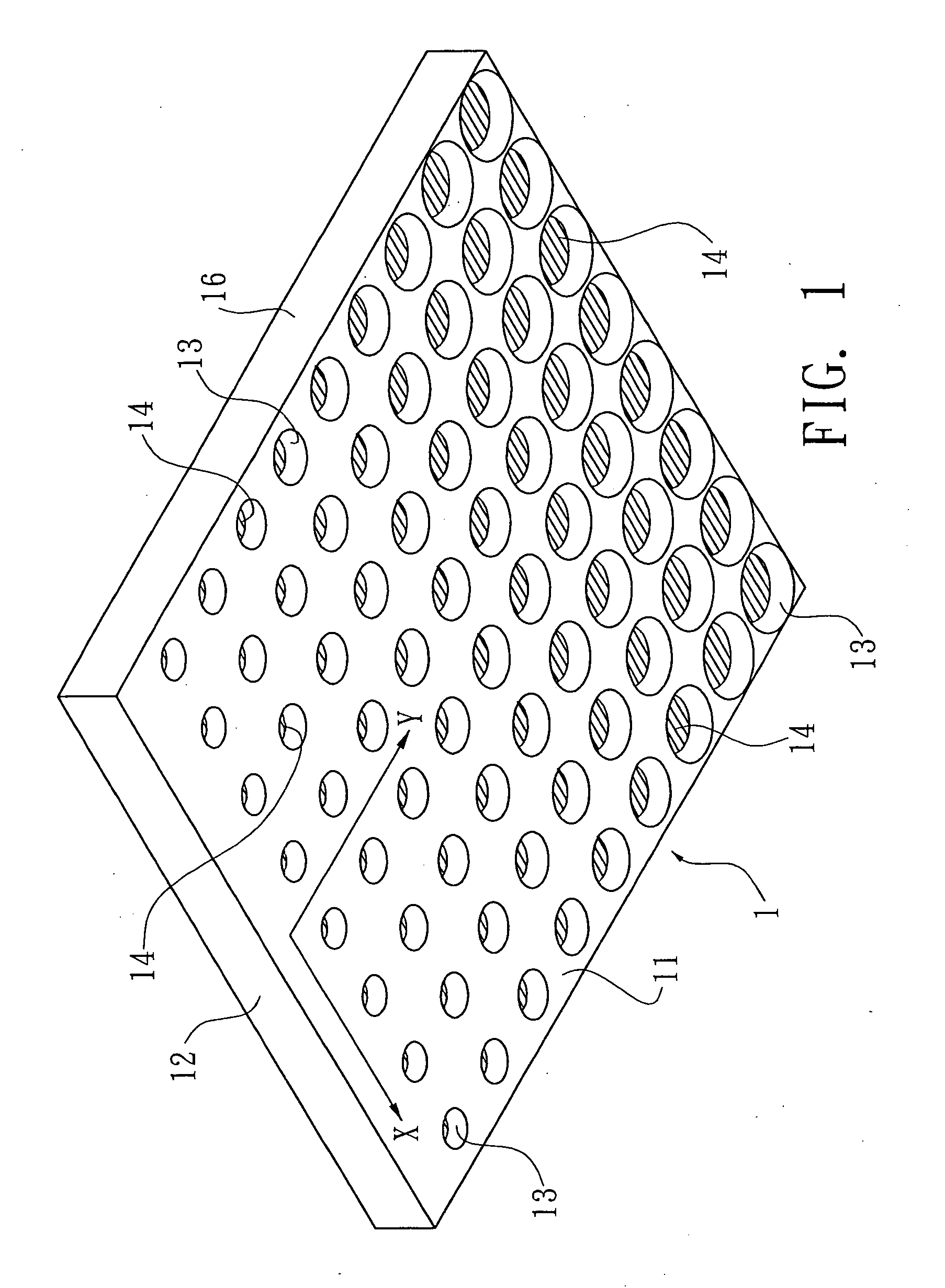 Dot structure of a light guide board