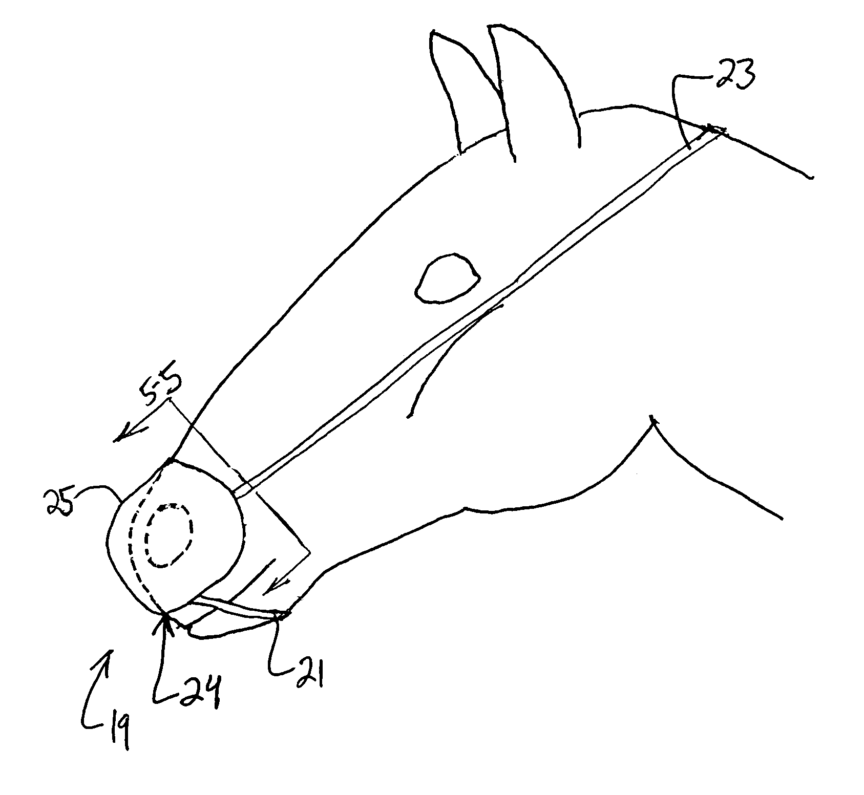 Method and apparatus for filtering air entering an animal's nostrils