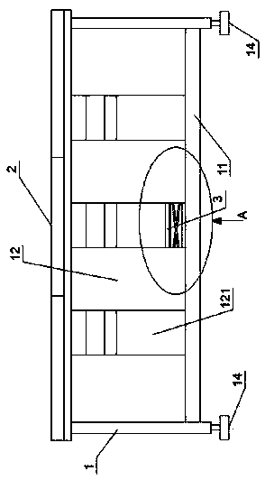 Closed long warming table