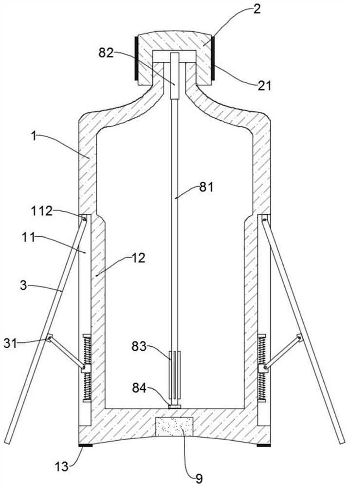 An anti-dump cosmetic bottle for liquid cosmetics