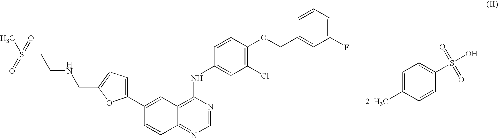 Quinazoline ditosylate salt compounds