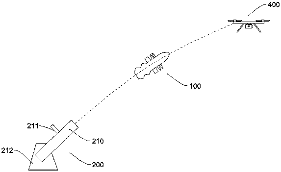 Anti-drone catching device with retrieving function