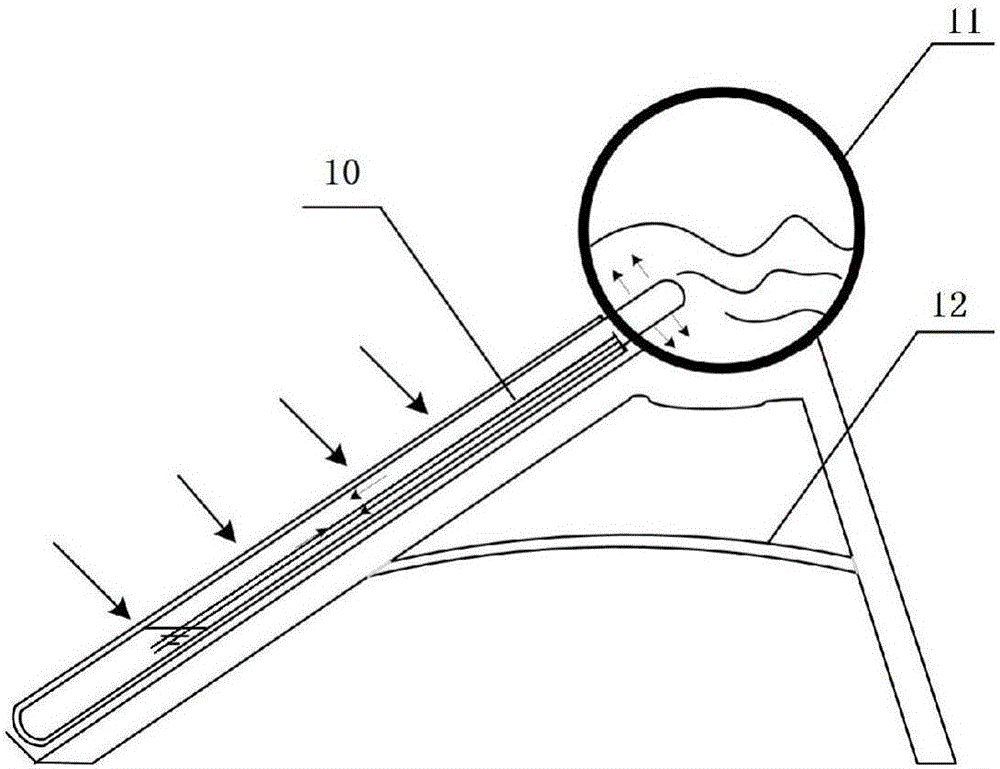 All-glass heat tube type vacuum collector tube with reflux device