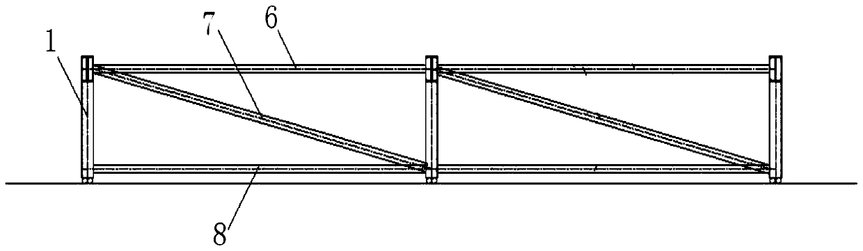 Steel-concrete composite beam concrete bridge deck construction support and construction method thereof