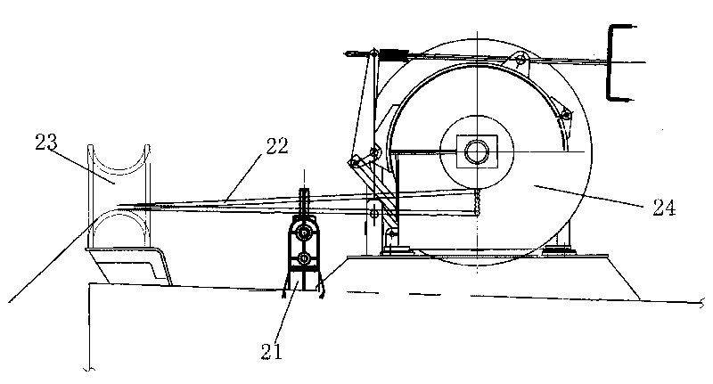 Assistant spooling gear of mooring winch