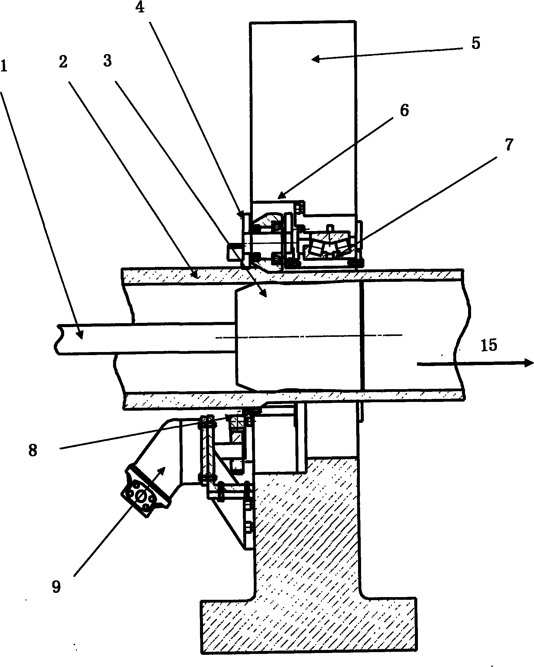 Rotary-press processing method and device of long steel pipe with tensile