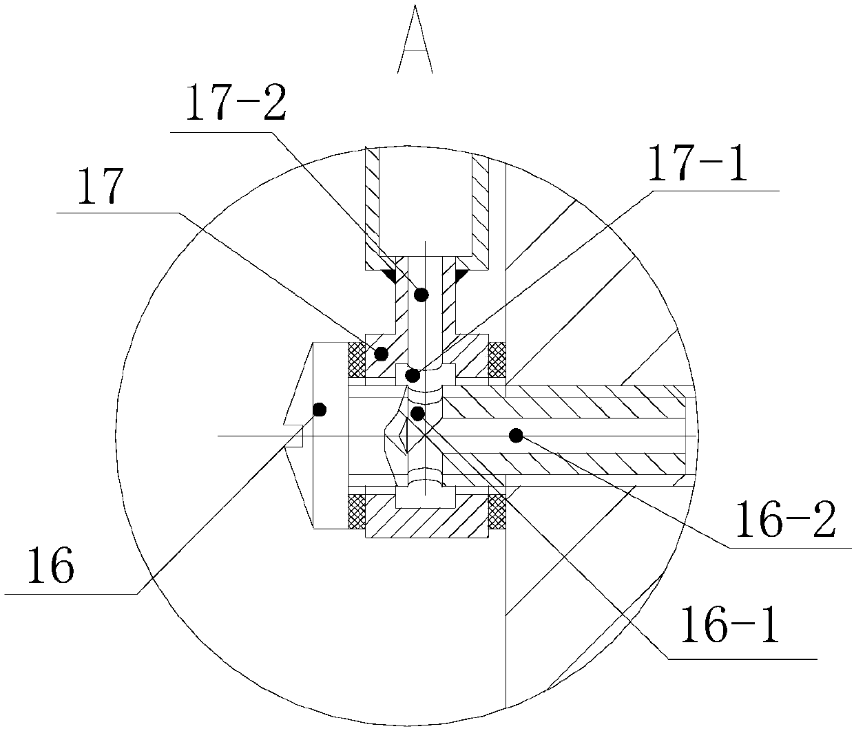 A single-acting hydraulic cylinder with internal leakage display