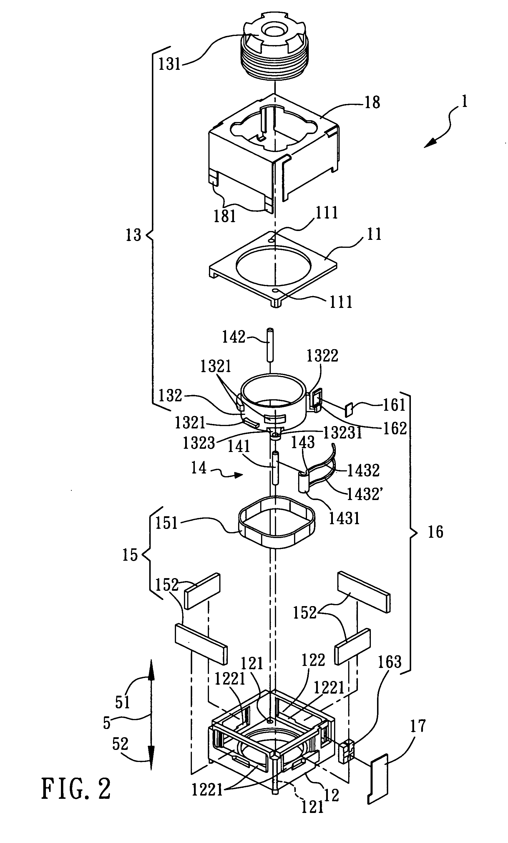 Electromagnetic lens driving device