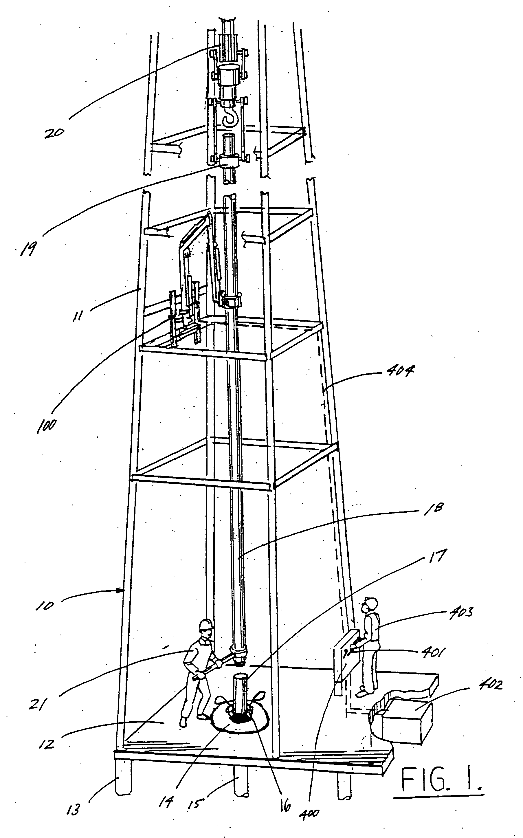 Apparatus for positioning and stabbing pipe in a drilling rig derrick