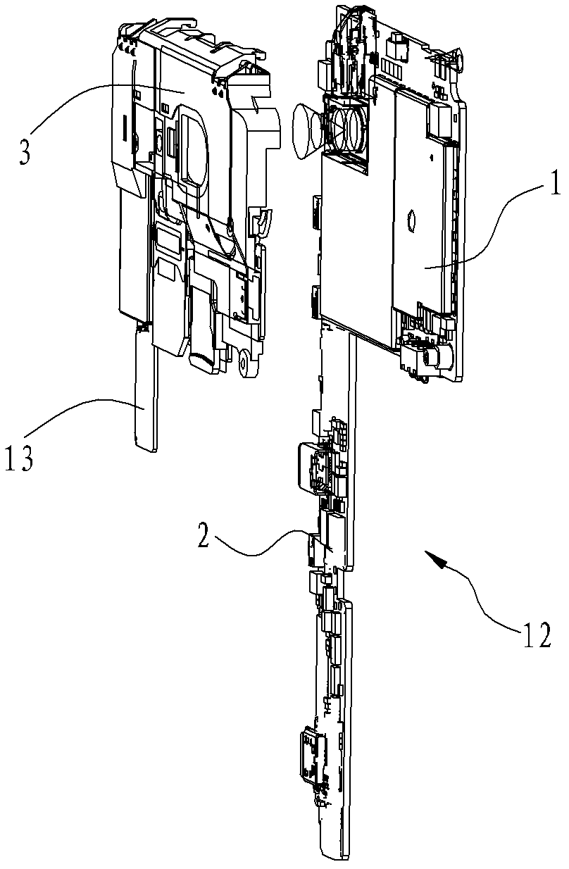 A circuit board structure and mobile terminal with the circuit board structure