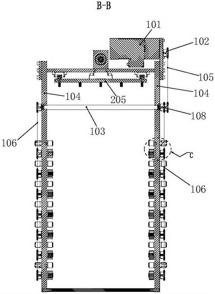 Rack type automatic material transfer device for laminator