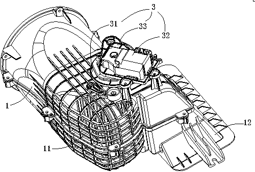 Air intake system for automobile air conditioner