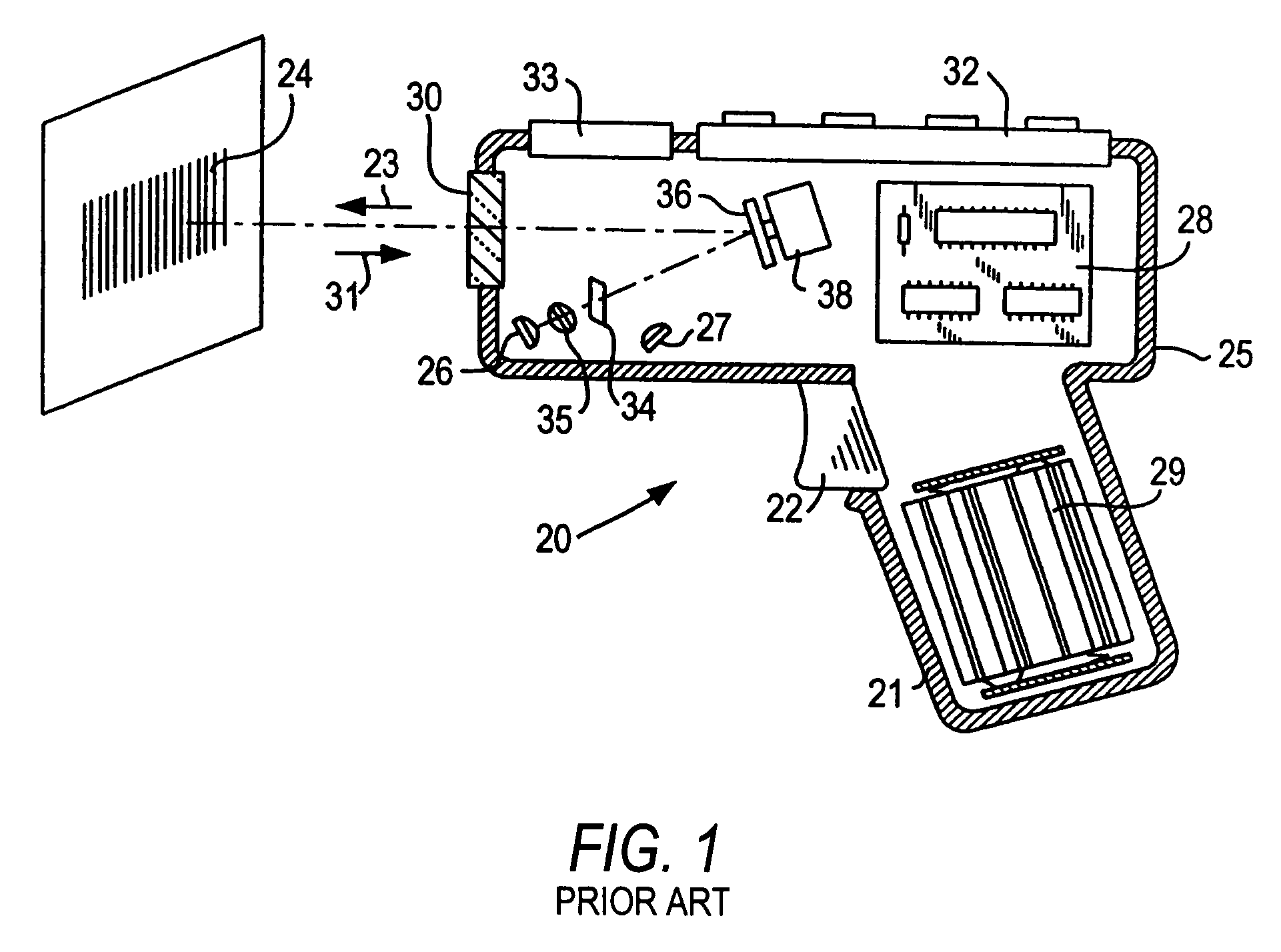 Optical adjustment of working range and beam spot size in electro-optical readers