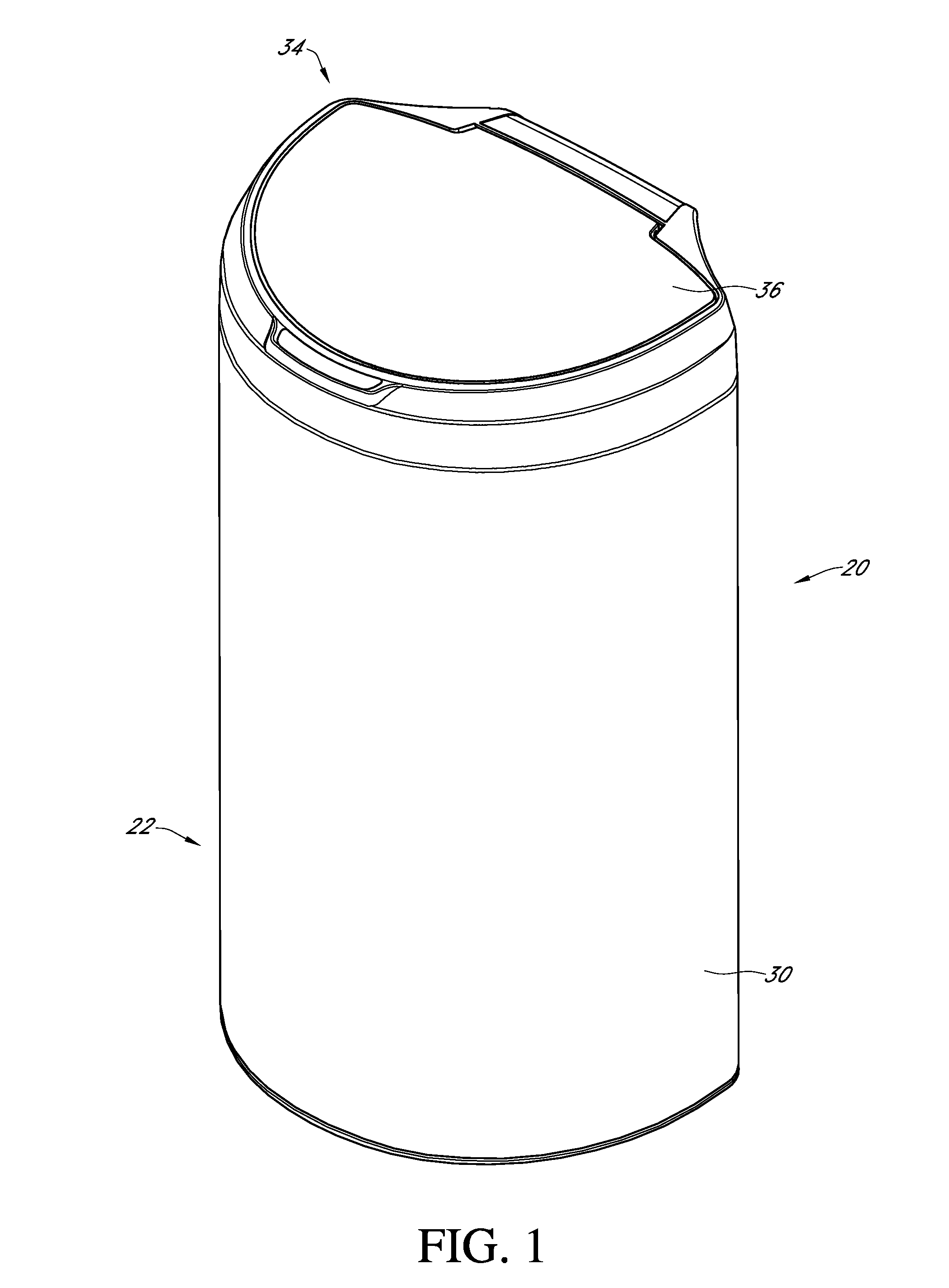 Trash can with power operated lid